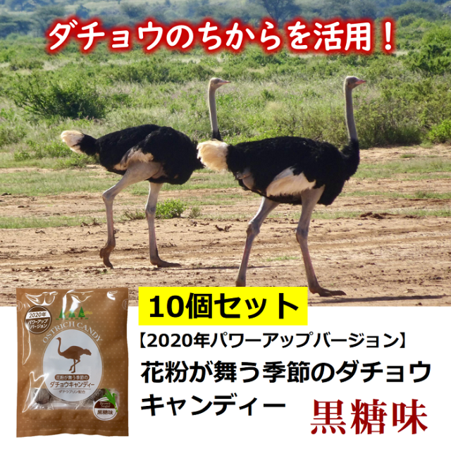 花粉が舞う季節のダチョウキャンディー10個セット ダチョウ抗体