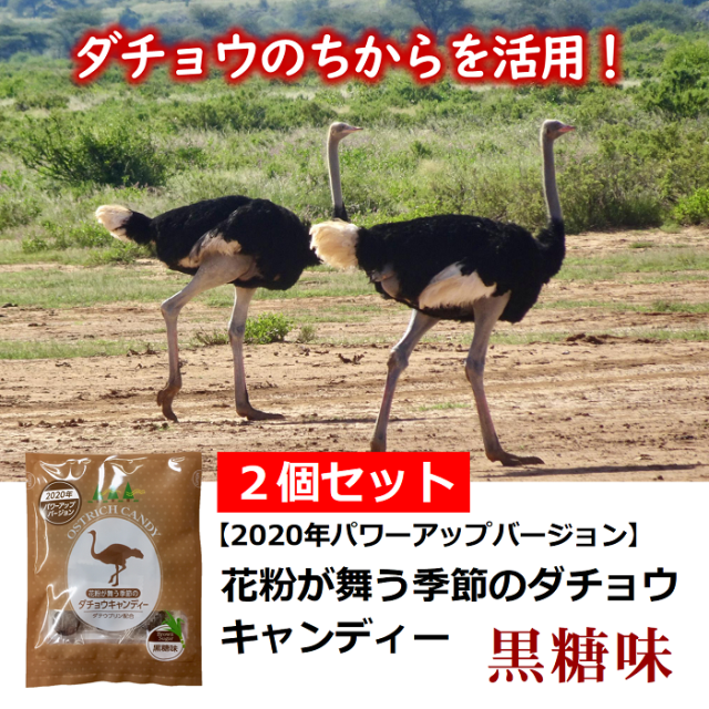 花粉が舞う季節のダチョウキャンディー2個セット ダチョウ抗体